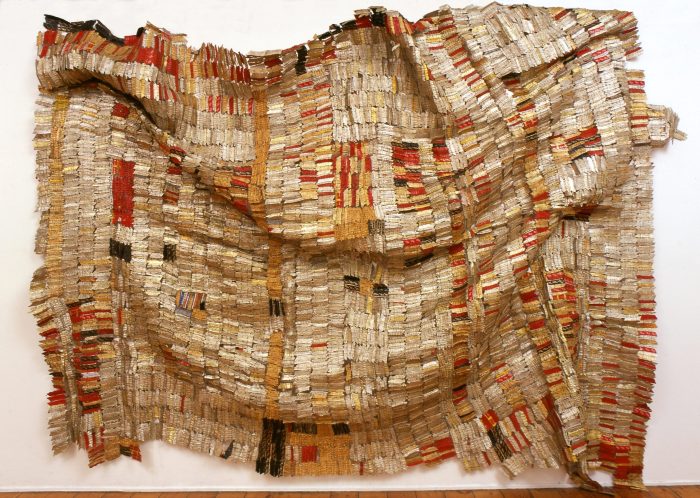 Anatsui el into turning scraps creative sculptures museum high medium