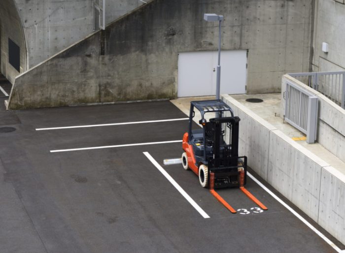 When is a forklift considered unattended