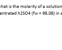 Specific gravity of sulfuric acid